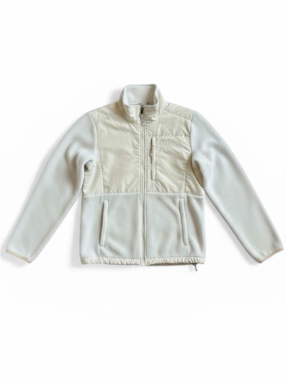 The North Face Polartec Fleece Zip Jacket Outdoor Winter Travel Hiking Cream M